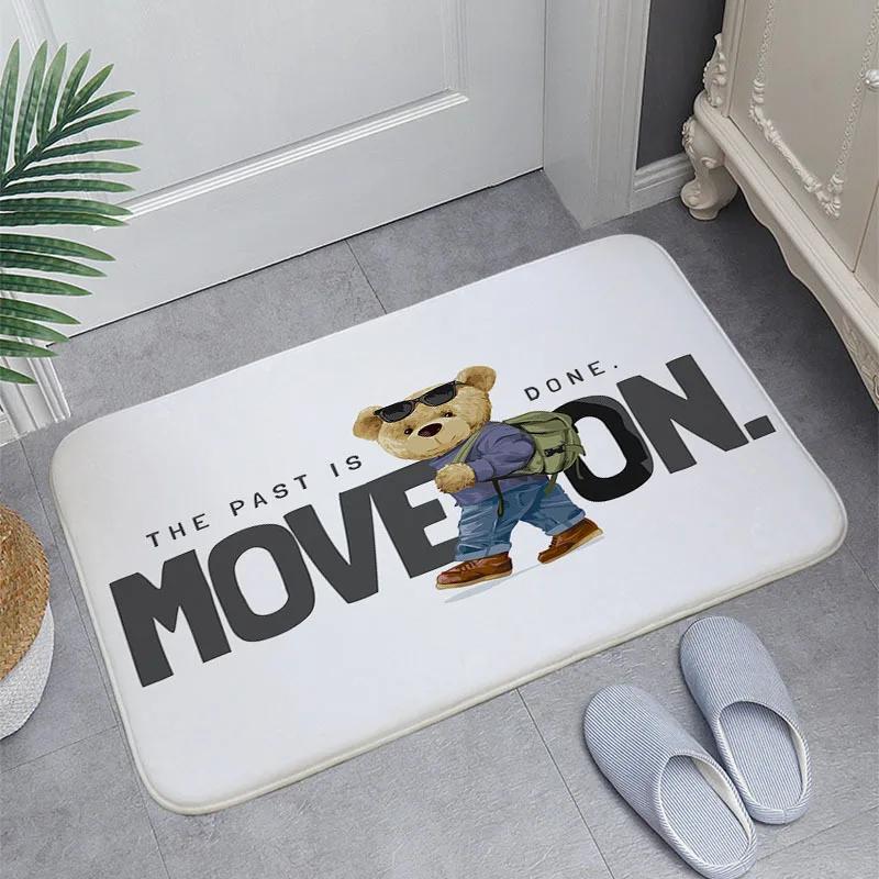 Adorable Cartoon T-Teddy Bear Carpets Welcome Rug Bedroom Leisure Area Carpet Sofa Soft Floor Mat Bedside Non-slip Rugs Doormat