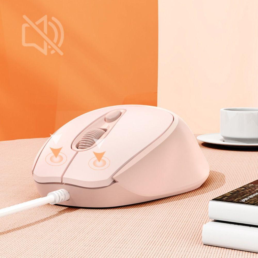 USB Wired Mute Mouse Type C USB Cable Ergonomic Mice Type C Wired Mouse Desktop Notebook