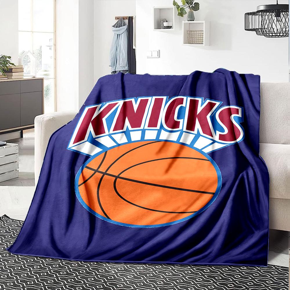 1pc New York Knicks Blanket, Gift, for Men and Women, Soft Blanket, Good for Sofa Bed Couch Travel, Lightweight Flannel Blanket