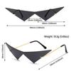 Vintage Ocean Lens Oversized Hip Hop One Piece Sun Glasses Women Triangle Sunglasses Sunglasses Eyewear