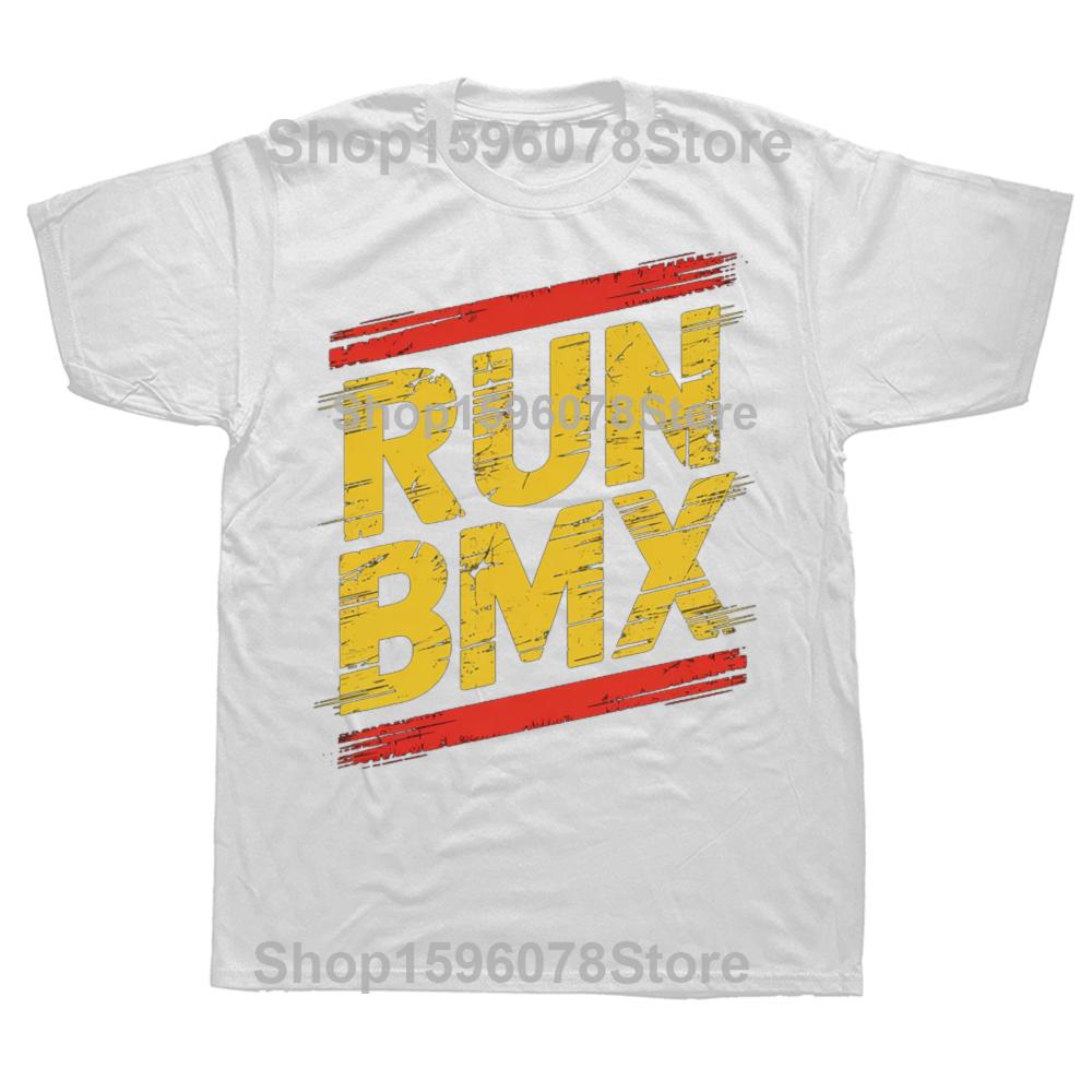BMX Велосипед Гонки Подарок Беги BMX Графические Футболки Мужские Женские Мода Повседневная Футболка 100% Хлопок Свободная Оверсайз Футболка