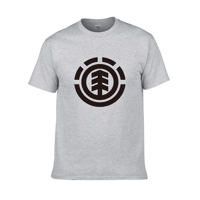 Premium Cotton Blend Short Sleeve T-shirt With Element Printing For Men Unisex