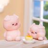 Мультяшная милая фигурка кролика из смолы, украшение для автомобиля, настольный креативный безделушка, микропейзаж, домашний декор, аксессуары