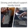 Luxury For Magsafe Wireless Charge Folding Lens Holder Ripple Magnetic Case For Samsung Galaxy S25 Ultra Plus Matte Soft Cover