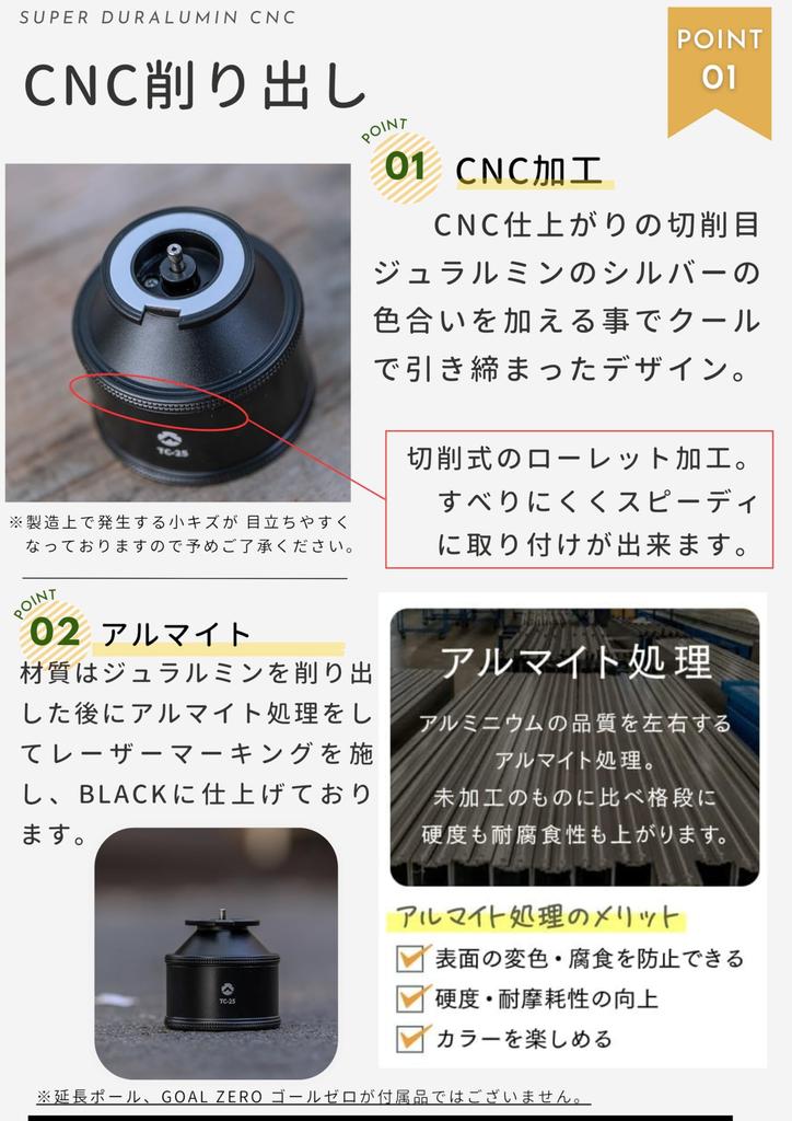 CAMPING MOON Camping Pocket Tank CB-Type Gas Lantern with Torch Burner, Outdoor Attachment, Black Gear BKTC-25