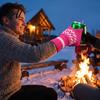 Knit Beer Glove Mitt Glove Winter Cold Beverage Drink Mitten Holder Holiday Unisex Mitts Party Sleeve for Bottles & Cans Gift Lovers Universal
