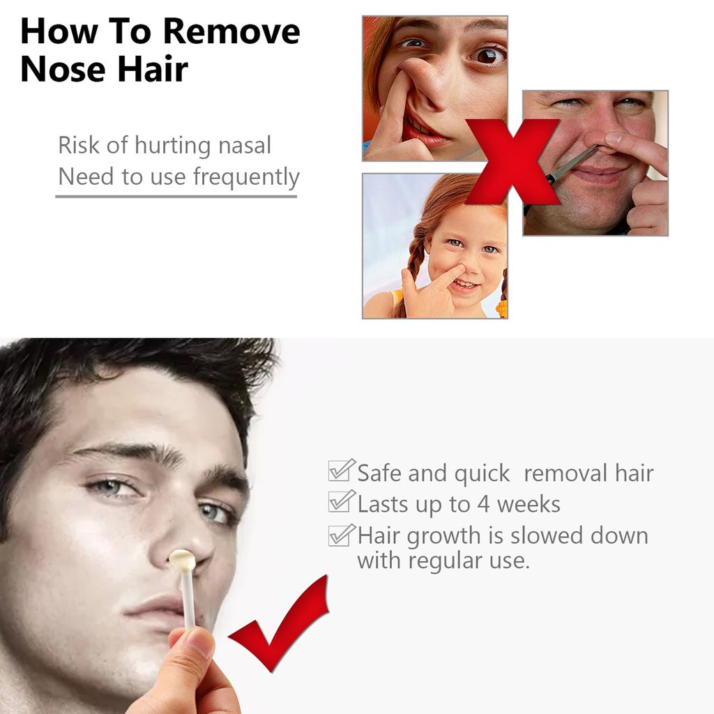 Набор воска для удаления волос в носу Восковые бобы Аппликаторы Палочки Наклейки для усов Мерный стаканчик Бумажные стаканчики для удаления волос в носу