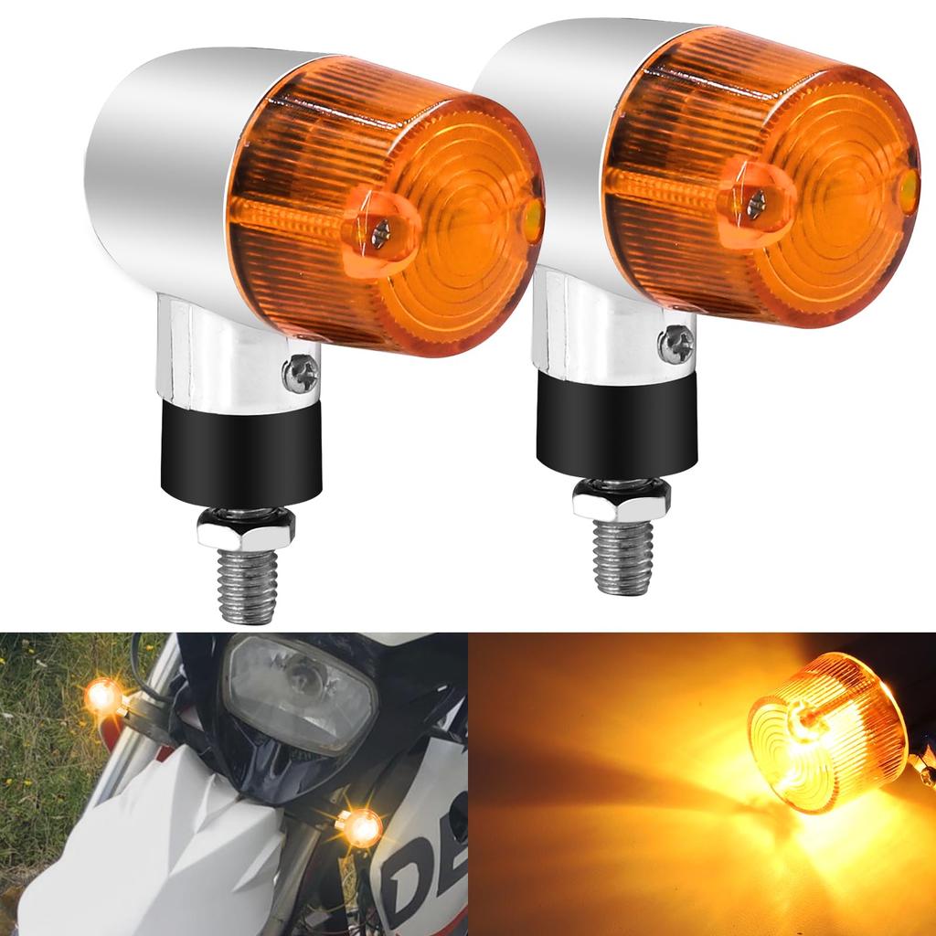 Ygmylandbb Motorcycle Turn Signal, 12 V, Cylindrical Turn Signal, Direction Signal, Signal Light, Position