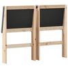 Upholstered Headboard Dark Grey 120 cm Solid Pine Wood