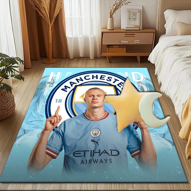 Haaland's Number 9 Journey Rug Game Carpet, Floor Mat for Bedroom Living Room Entryway Rug, Home Decor Idea Gift for Christmas birthday