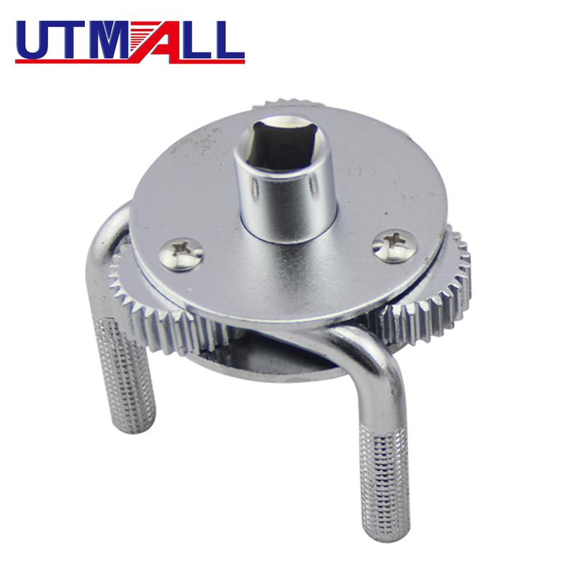 UTMALL Steel 65-130mm Two Way 3 Jaw Oil Filter Wrench Remova Tool 2 Ways Repairing Tool Adjustable Spanner Remover Auto Car Tool