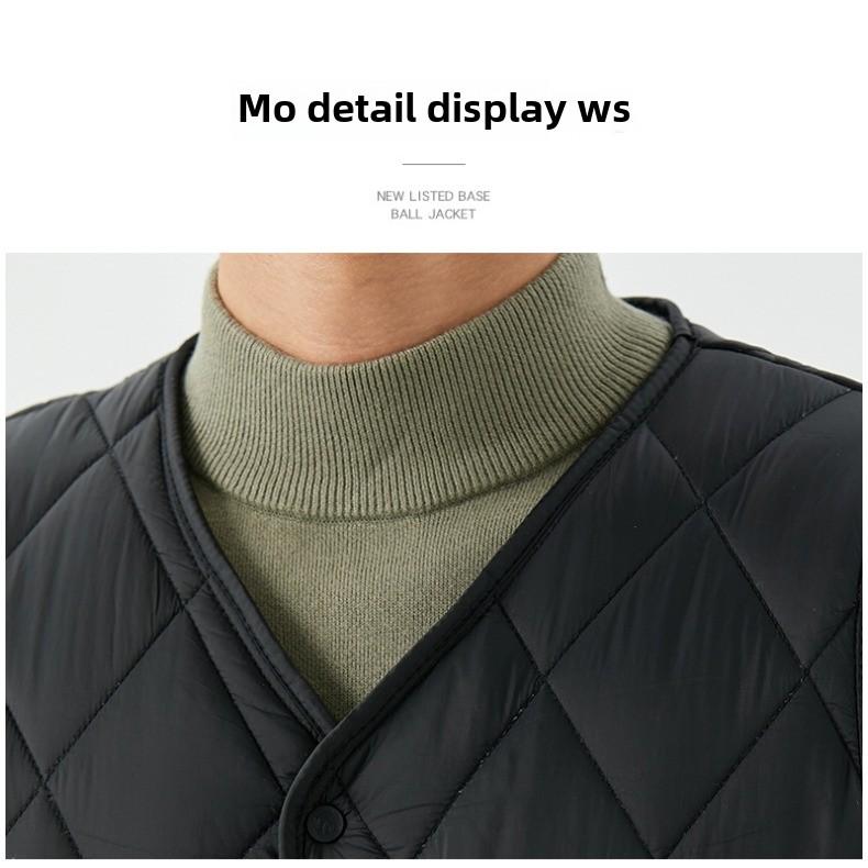 GMXIA Мужской жилет осень-зима плюс флис теплый для молодежи и среднего возраста с внутренним карманом мужской короткий жилет с ромбовидными пуговицами