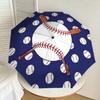 1pc Baseball Pattern with Bats and Balls Umbrella with Plastic Handle,Suitable for All Seasons Home Travel Outdoor UmbrellaDD071
