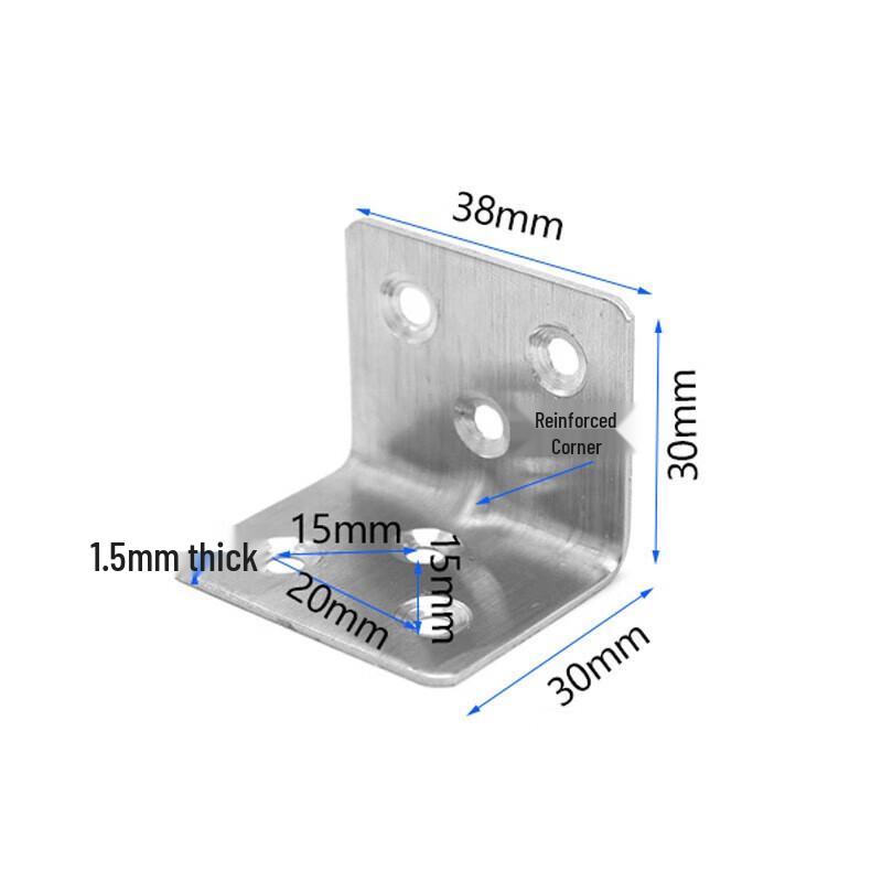 HONGGONG Stainless Steel 90-Degree L-Shaped Corner Brackets