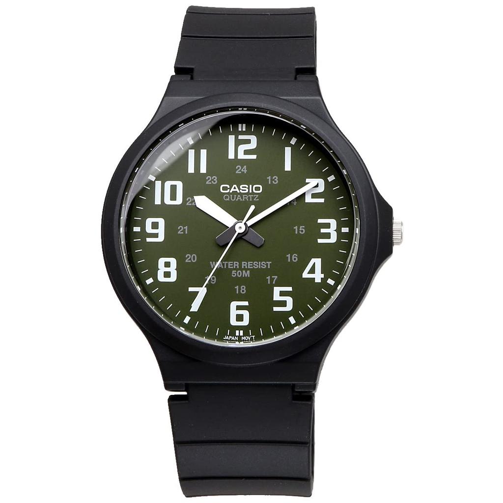 Casio СТАНДАРТНЫЕ Аналоговые кварцевые часы MW-240-3BV Мужские мшисто-зеленые