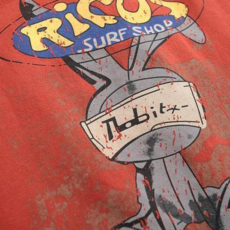 Spring and Autumn New Korean Version of Large Size Loose Meat Cartoon Print Hooded Ladies Casual Jacket