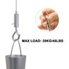 2PCS Adjustable Picture Hanging Wire Kit 2m Heavy Duty Mirror Hanging Wire with Loop & Hook Stainless Steel Hanging Rope