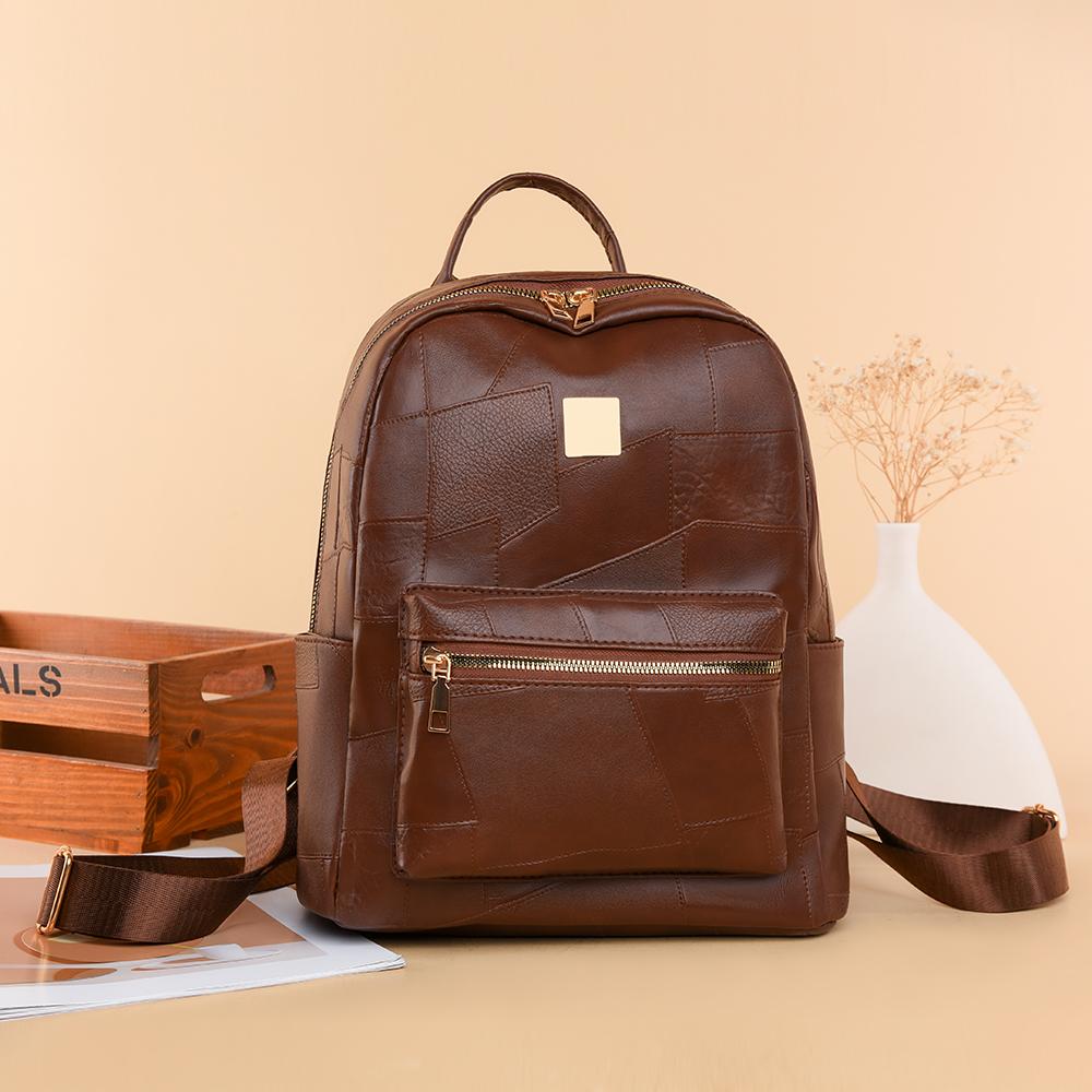 Рюкзак большой емкости Женский легкий рюкзак из мягкой кожи Дорожный рюкзак