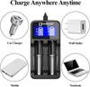 LCD Universal AA AAA Battery Charger for Rechargeable Battery 18650 18500 18350 17500 16340 CR123A 14500 Lithium Batteries
