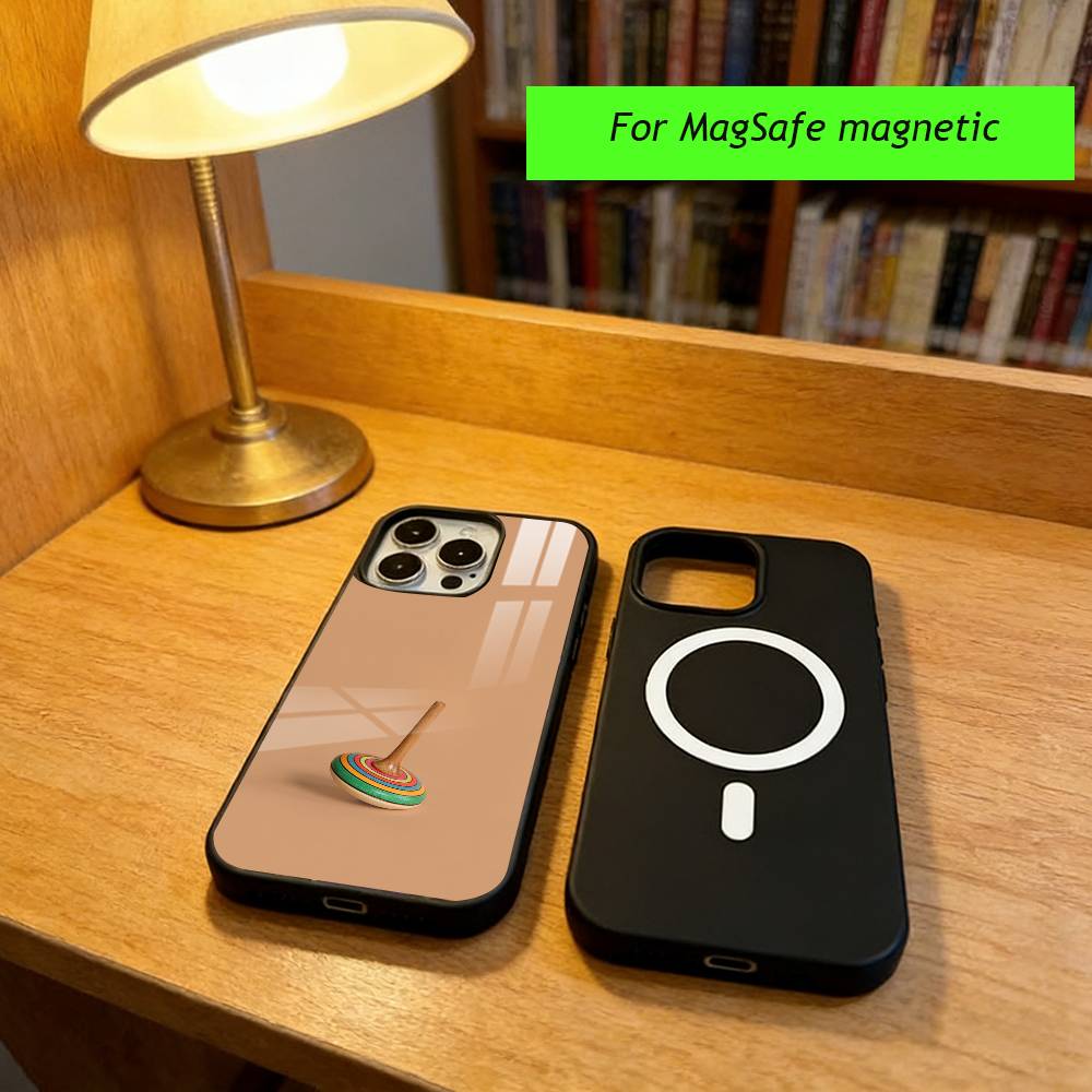 S-Spinning top Phone Case For iPhone17,16,15,14,13,12,11 Plus,Pro Magnetic with Magsafe Wireless Charging