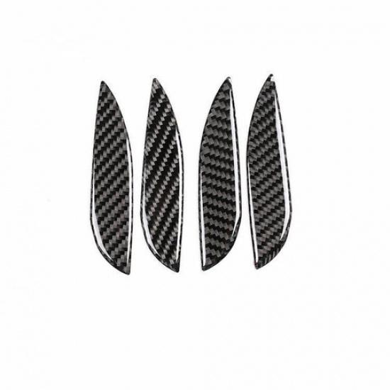 For BMW 3 4 Series GT 2013- Real Carbon Fiber Inner Door Handle Ring Trim