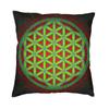 Sacred Geometry Flower Of Life Throw Pillow Case 45*45cm for Living Room Sofa Geometric Mandala Cushion Cover Velvet Pillowcase
