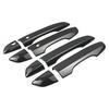 For Honda Civic 16-20 Exterior Door Outer Handle Cover Trim Carbon Fiber Black