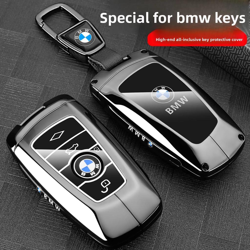 EUCQ6 Zinc Alloy Leather Car Remote Key Case for BMW F10 F11 F20 F25 F30 F31 F34 G20 G30 X3 X4 I3 M3 M4 1 3 5 Series Accessory