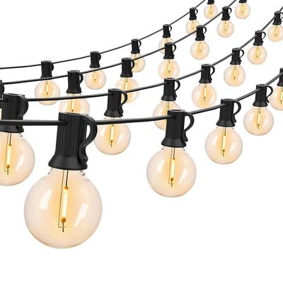 7,6 м, 15 м, 30 м, светодиодные гирлянды, 50 светодиодов E12 G40, лампы для ПК, абажур, водонепроницаемые садовые фонари, уличный светильник, гирлянда для свадебного украшения