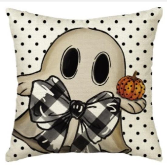 Хэллоуин Украшение Тыква Привидение Лен Наволочка для диванной подушки Автомобиль Диван Поясничная подушка Подушка