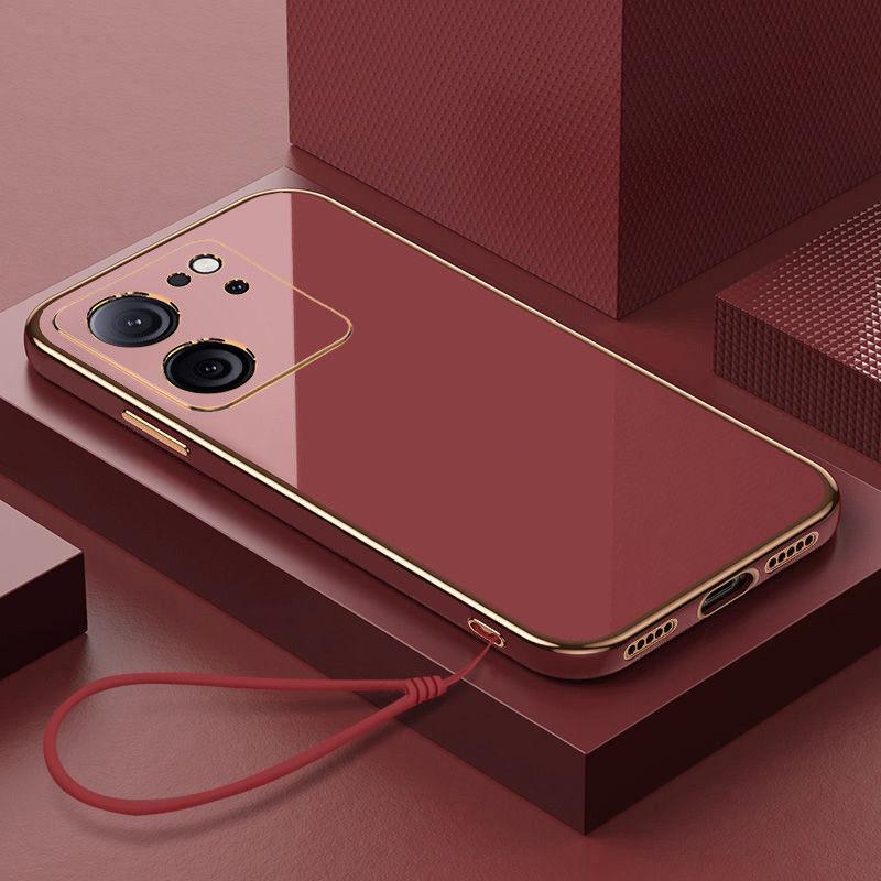 Чехол для Xiaomi Poco C65, чехол для телефона Redmi 13C 4G, прямой край, гальваническое покрытие, ударопрочный силиконовый чехол для задней панели, мягкий чехол