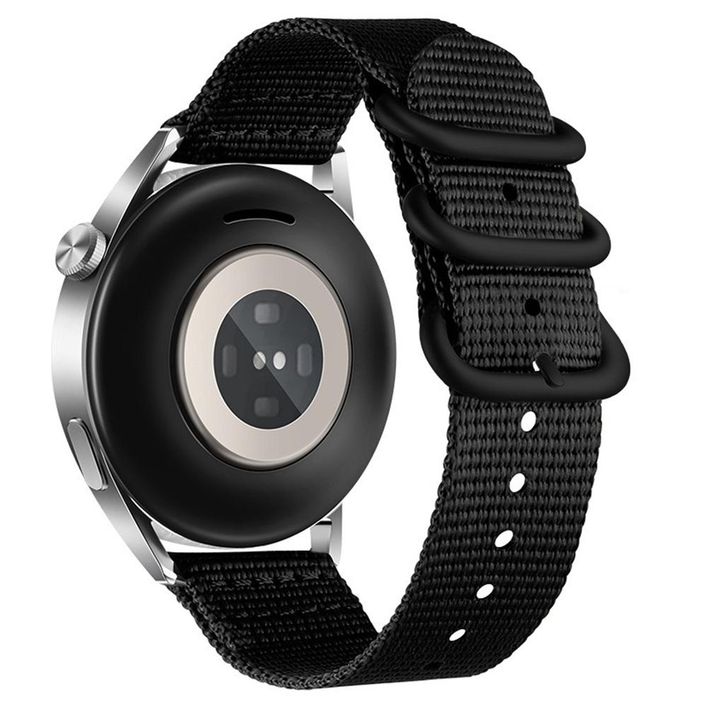 Нейлоновый ремешок для часов с двойной петлей, 18 мм, для Huawei Watch GT 6/5/4 41 мм/Garmin Venu 3S, плетеная лента, черная пряжка
