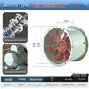 High-Temperature Resistant Axial Flow Kitchen Fan - Waterproof, Oil-Proof, Duct Ventilation, Exhaust, and Range Hood Fan