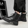 Ботинки Martin на платформе мужские ботинки Chelsea Lace-Up Smoke Boots осенние ботинки средней высоты на платформе повседневные мужские ботинки