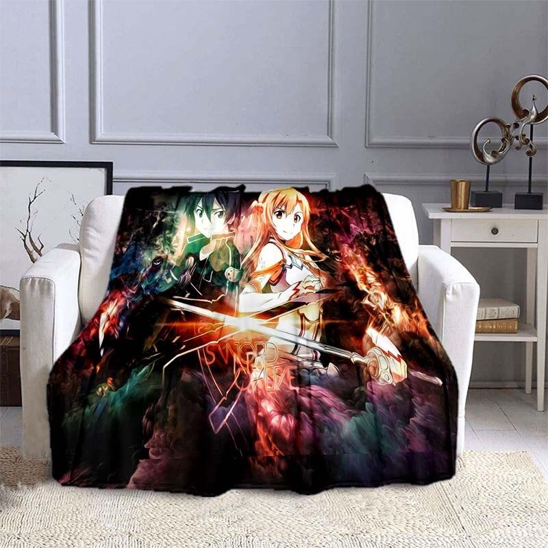 Аниме SAO Sword Art Online аниме современное одеяло Gedruckt Bettdecke Geschenk фланелевые мягкие плюшевые одеяла для дивана-кровати
