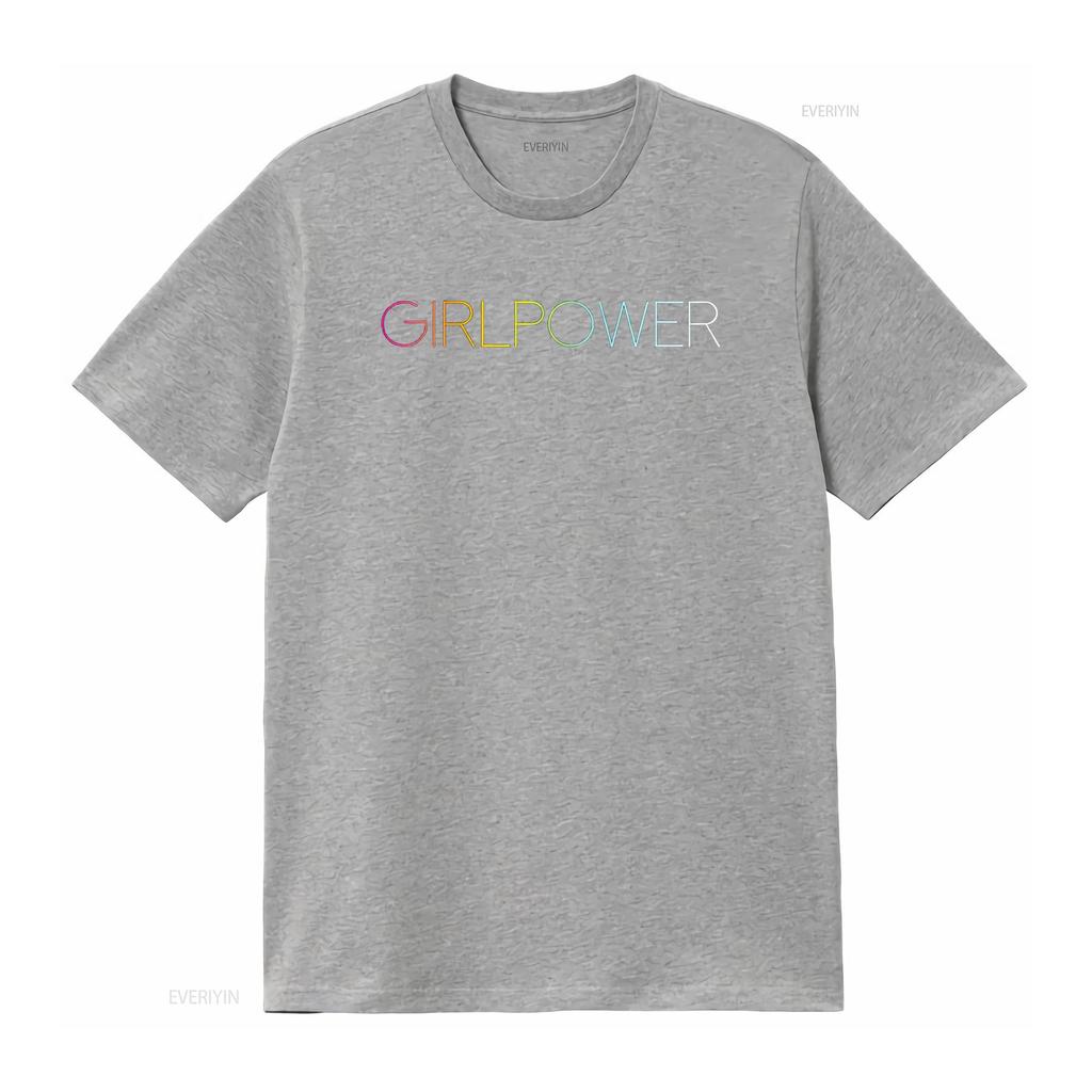 Girl Power T Shirt vintage Washed Comfortable fashion graphic Soft streetwear Stretched Top For Everyday Wear homme Casual