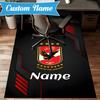 Custom Name Al-Ahly Club Crest Rug Game Carpet, Floor Mat for Bedroom Living Room Entryway Rug, Home Decor Idea Gift for Christmas birthday