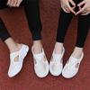 Fashion Round Toe Open From The Back Women's Boot Without Heel Vulcanize Sneakers White Shoes Flats Sport Low Offer Sneakersy Tnis