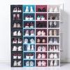 Transparent Modular Shoe Storage Box for Home - Dustproof Plastic, Unisex