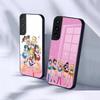 Чехол для телефона с аниме-персонажами S-Sailor M-Moon для Samsung S25 S24 FE S23 S22 S21 Plus S20 Ultra Note20Ultra Черная стеклянная крышка