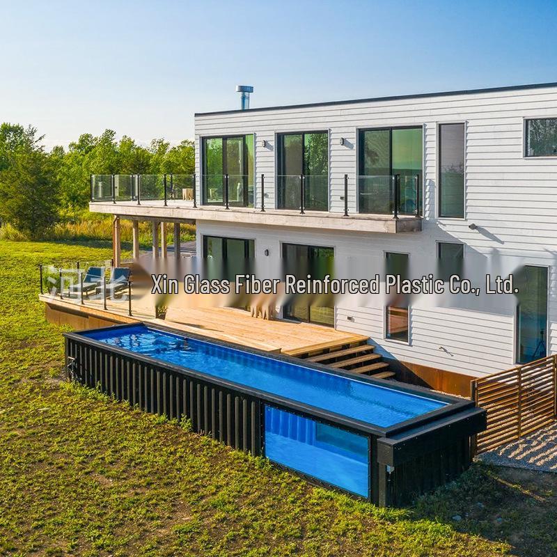 Large Outdoor Fiberglass Swimming Pool for Home or Villa
