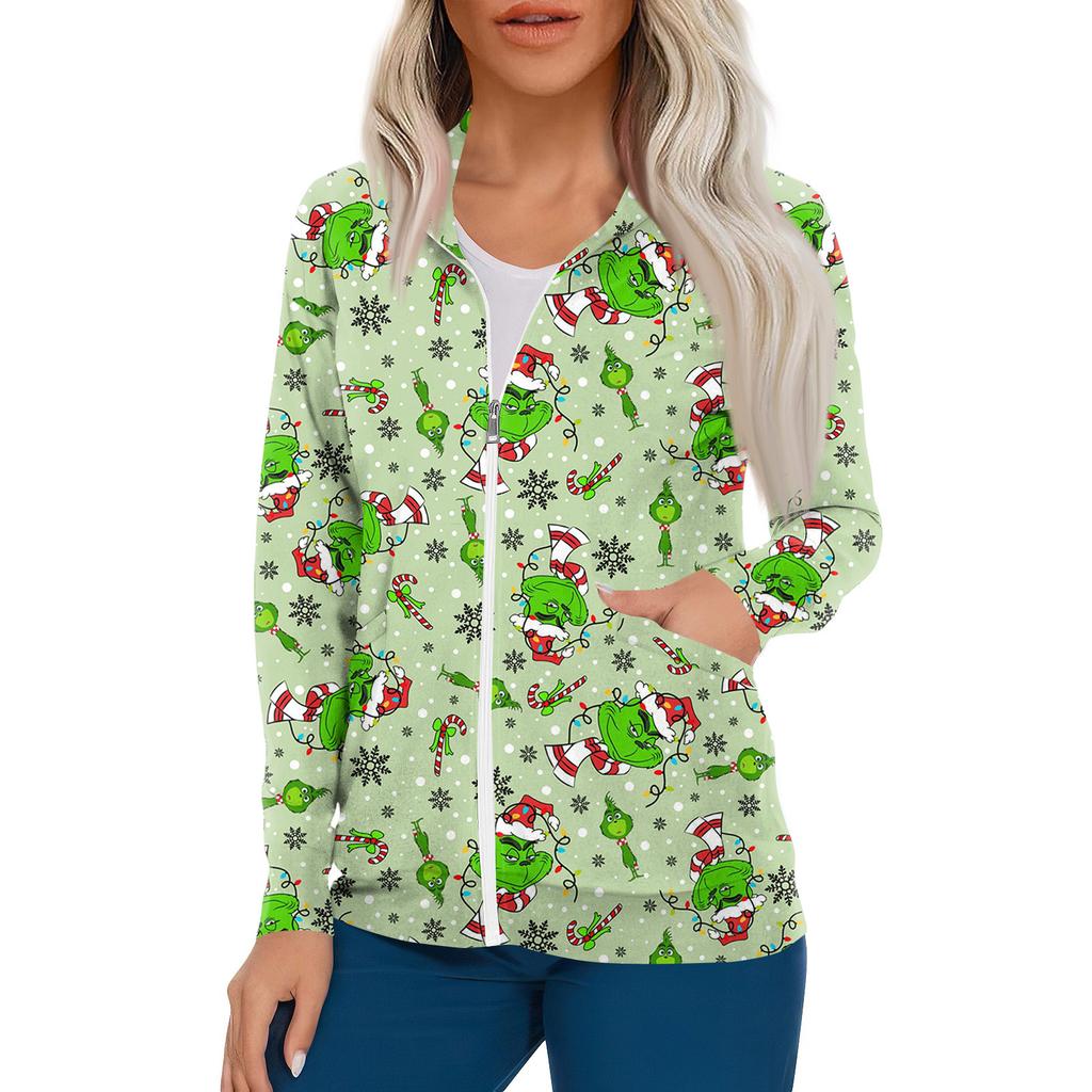 Женский однобортный защитный комбинезон с длинным рукавом и карманом, рабочий воротник-стойка, кардиган, куртка, топ