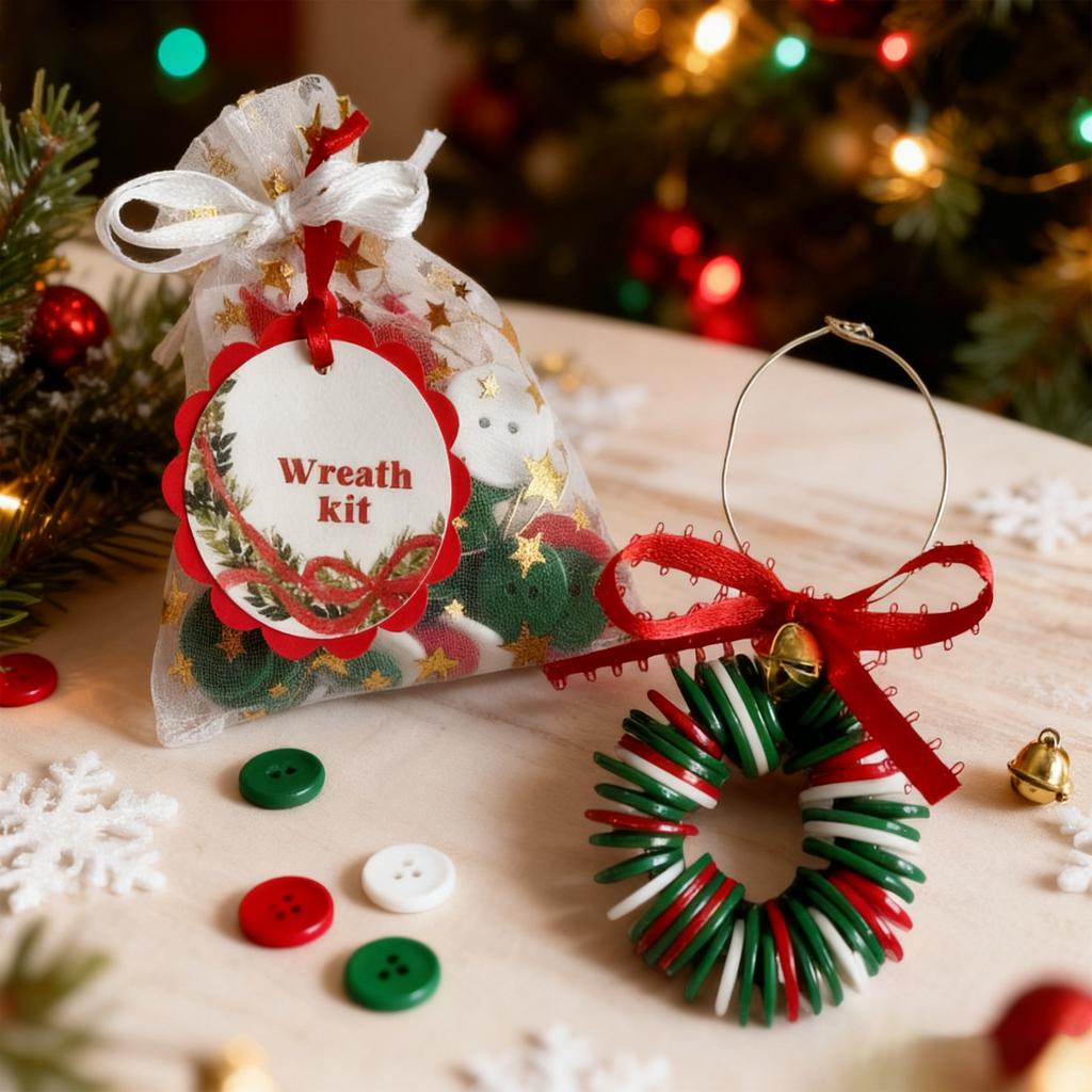 Кнопка Рождественская елка DIY Подвеска Рождественское украшение