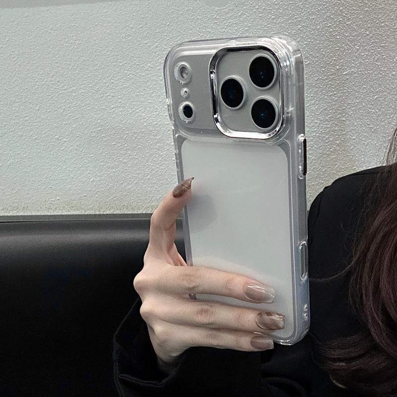 Прозрачный чехол для телефона с двойной линзой, противоударный, для Apple 16/17