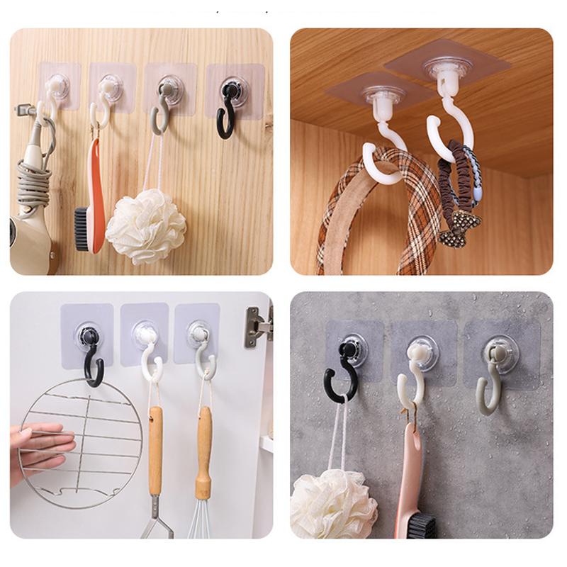 Крюк, вращающийся на 360 градусов, без сверления, без следов, крюк для подвески потолка на крыше