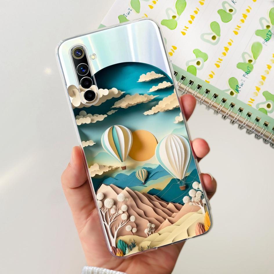 Чехол для OPPO Realme 6 Pro Модный Цветочный Прозрачный Мягкий Силиконовый Задний Чехол для Realme6 Realme 6 Pro 6S 6i 6Pro Realme6s Чехол для Телефона
