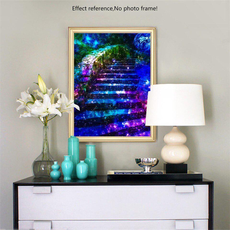 Алмазная вышивка Звездное небо 5D DIY Полная круглая алмазная живопись