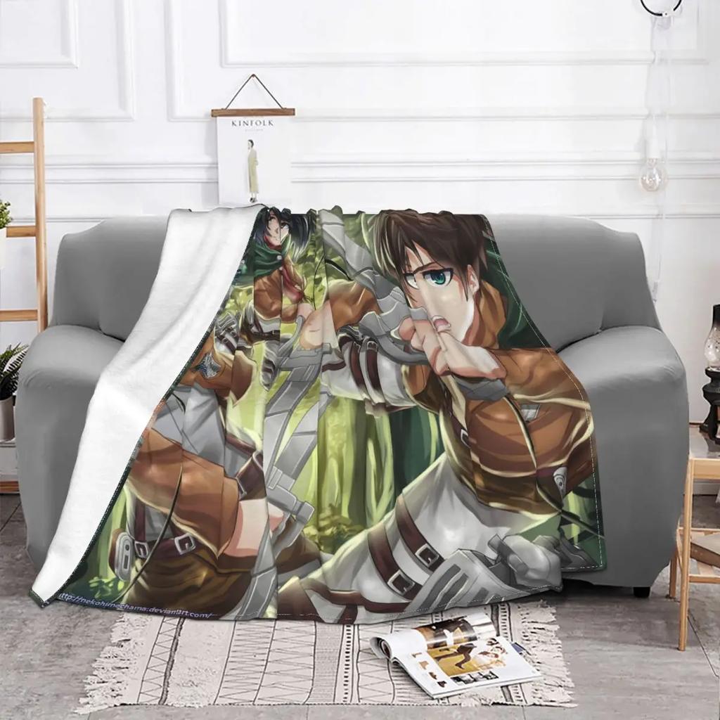 Атака титанов фланелевые пледы Shingeki No Kyojin аниме одеяло для постельного белья автомобиль супер теплое одеяло для спальни