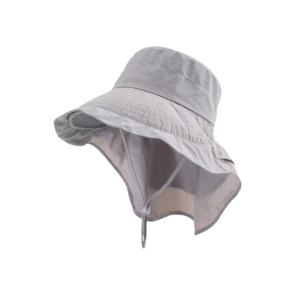 Korean Style Wide Brim Sun Hat Solid Color Women Bucket Hat Fashion Sun Protection Hat  Outdoor