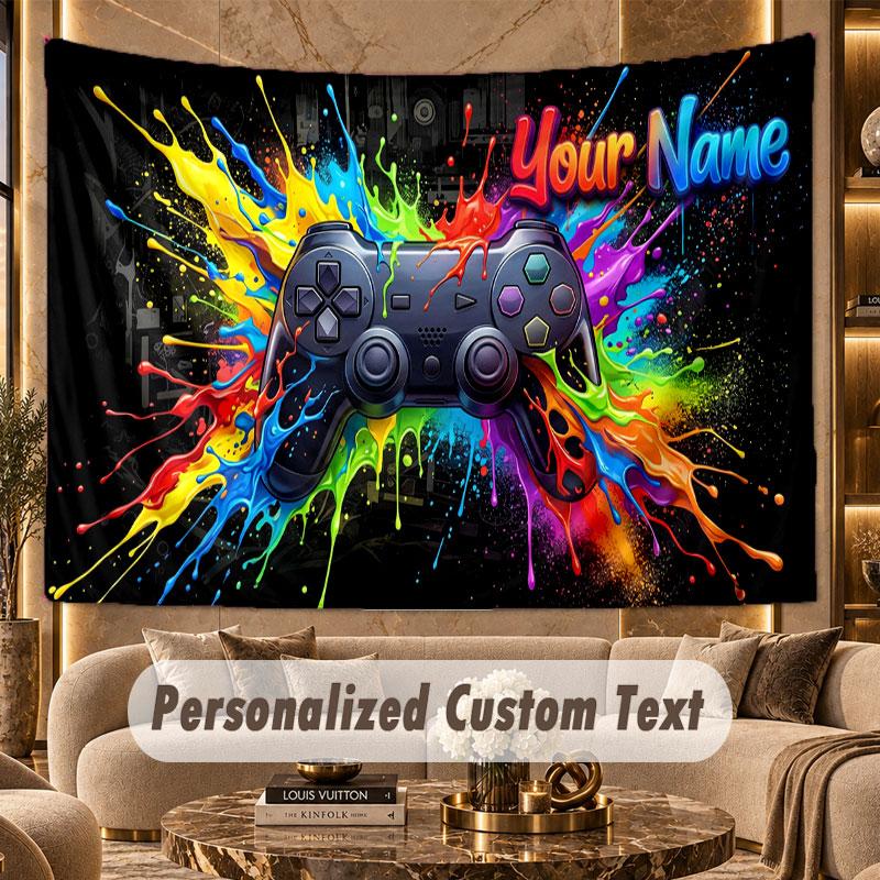 Fantasy Adventure (19) Theme Wall Tapestry Customized With Name Text Personalized Hanging Tapestry For Bedroom Living Room Decor